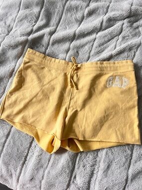 GAP Yellow Drawstring Athletic Lounge Shorts